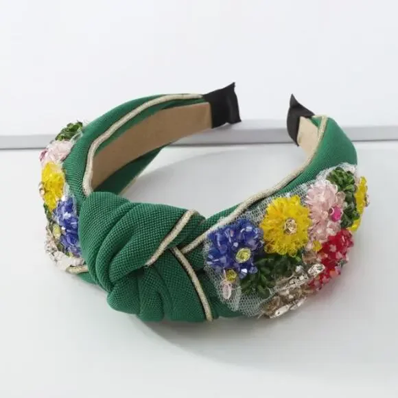 Rhinestone Flower Headband - Picture 1 of 2